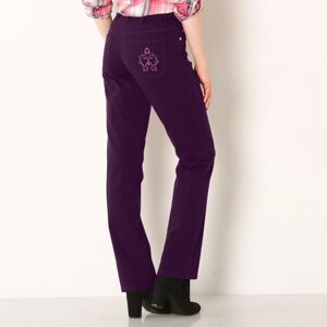 Blancheporte Bootcut džínsy s vysokým pásom, vnútor. dĺžka nohavíc 78 cm čierne ríbezle 38