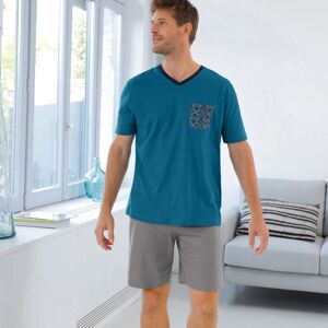 Blancheporte Pyžamové tričko s krátkymi rukávmi, modré modrá 117/126 (XXL)