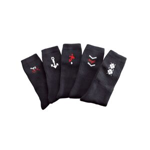 Blancheporte Súprava 10 párov  športových ponožiek s motívom čierna 43/46