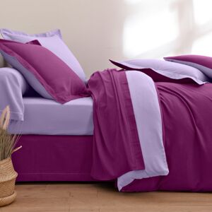Blancheporte Dvojfarebná posteľná bielizeň, flanel zn. Colombine slivková/levanduľová obliečka na prikrývku140x200cm