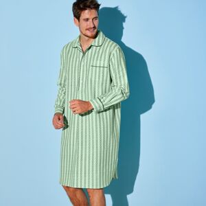 Blancheporte Pánská nočná košeľa, flanel zelená 137/146 (4XL)