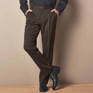 Blancheporte Nohavice s pružným pásom, polyester/vlna oriešková 48