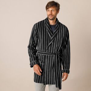 Blancheporte Domáci kabát z polar fleecu prúžky sivá 107/116 (XL)