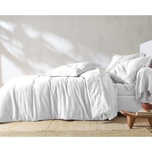 Blancheporte Jednofarebná posteľná bielizeň, zn. Colombine, zapratý ľan biela napínacia plachta 180x200cm