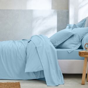 Blancheporte Jednofarebná posteľná bielizeň, zn. Colombine, bio bavlna modrosivá napínacia plachta 90x190cm