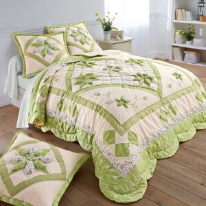 Blancheporte Prikrývka na posteľ patchwork zelená prehoz 150x150cm