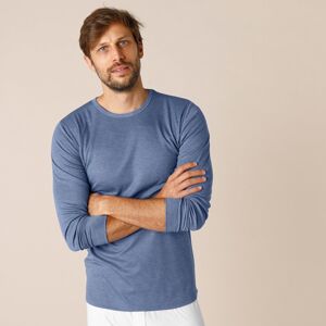 Blancheporte Spodné tričko s dlhými rukávmi z polyesteru, súprava 2 ks džínsová 109/116 (XXL)
