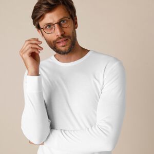 Blancheporte Spodné tričko s dlhými rukávmi z polyesteru, súprava 2 ks biela 125/132 (4XL)
