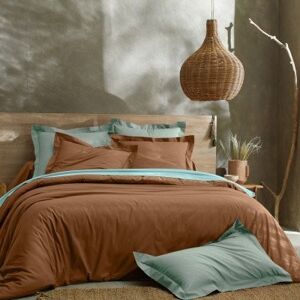 Blancheporte Jednofarebná posteľná bielizeň, polybavlna karamelová obliečka na prikrývku140x200cm