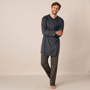 Blancheporte Pyžamové tričko s tuniským výstrihom, sivé antracitová 107/116 (XL)