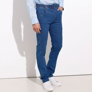 Blancheporte Extra pohodlné džínsy s pružným pásom, vnútorná dĺžka nohavíc 82 cm modrá 42