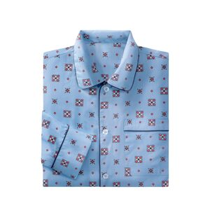 Blancheporte Klasické pánske pyžamo s potlačou modrá 87/96 (M)