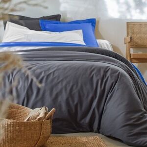 Blancheporte Jednofarebná posteľná bielizeň, polybavlna uhľová obliečka na prikrývku140x200cm