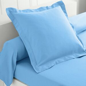 Blancheporte Jednofarebná flanelová posteľná bielizeň zn. Colombine nebeská modrá obliečka na vank. 63x63cm+ lem