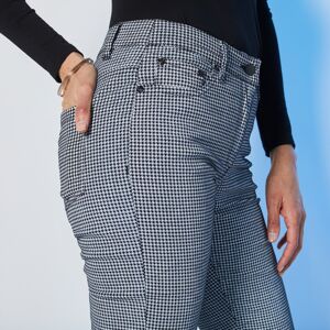 Blancheporte Strečové rovné nohavice s potlačou čierna/biela 36