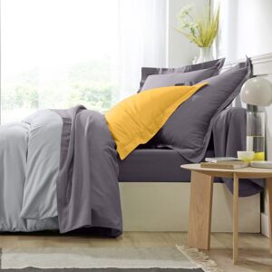 Blancheporte Jednofarebná posteľná súprava zn. Colombine z bavlny antracitová obliečka na prikrývku140x200cm