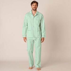 Blancheporte Klasické pyžamo, popelín zelená 137/146 (4XL)