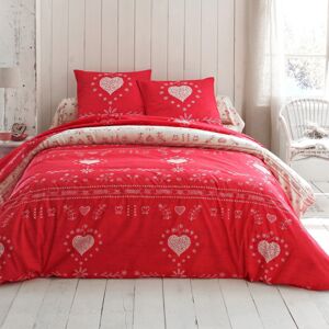Blancheporte Posteľná bielizeň Srdce, bavlna červená obliečka na prikrývku240x220cm