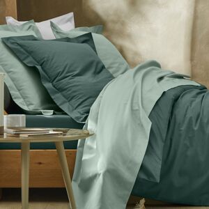 Blancheporte Jednofarebná posteľná súprava zn. Colombine z bavlny zelenkastá obliečka na vank. 40x40cm+lem