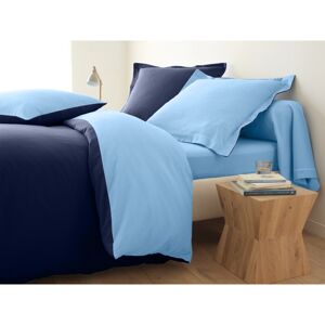 Blancheporte Dvojfarebná posteľná bielizeň, flanel zn. Colombine nám.modrá/nebeská modrá obliečka na vank. 63x63cm+ lem