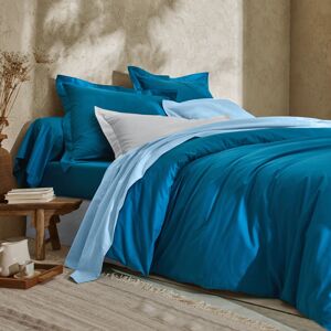 Blancheporte Jednofarebná posteľná bielizeň, zn. Colombine, bio bavlna pávie modrá obliečka na vank. 63x63cm+ lem