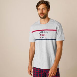 Blancheporte Pyžamové tričko s krátkymi rukávmi, polycoton sivý melír 97/106 (L)