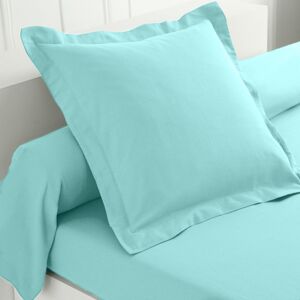 Blancheporte Jednofarebná flanelová posteľná bielizeň zn. Colombine blankytná modrá obliečka na vank. 50x70cm+lem