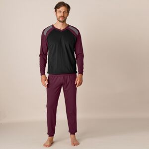 Blancheporte Pyžamo s trojfarebným dizajnom, súprava 2 ks bordó+sivá 137/146 (4XL)