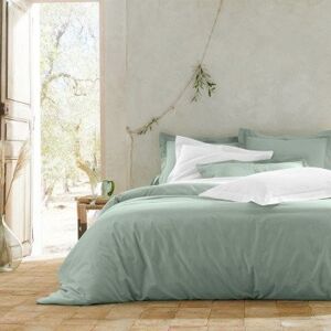 Blancheporte Jednofarebná posteľná bielizeň, polybavlna zelenkastá napínacia plachta 140x190cm