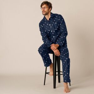 Blancheporte Flanelové pánske pyžamo so vzorom nám.modrá 87/96 (M)