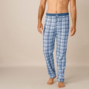 Blancheporte Súprava 2 rovných pyžamových nohavíc kocka modrá+sivá 72/74