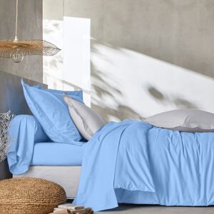Blancheporte Jednofarebná posteľná bielizeň perkál, zn. Colombine modrá klasická plachta 180x290cm