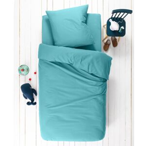 Blancheporte Detské jednofarebná posteľná bielizeň, polycoton blankytná modrá obliečka na prikrývku140x200cm