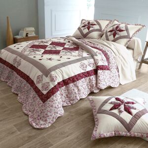 Blancheporte Prikrývka na posteľ patchwork bordó prehoz 150x150cm