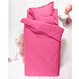 Blancheporte Detské jednofarebná posteľná bielizeň, bio bavlna ružová obliečka na prikrývku140x200cm