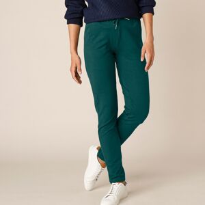 Blancheporte Meltonové nohavice s pružným pásom zelená jedľová 50