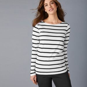 Blancheporte Pruhované tričko z bio bavlny, eco-friendly biela/čierna 54