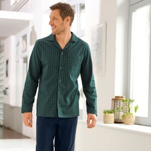 Blancheporte Pyžamová košeľa s potlačou a dlhými rukávmi zelená 77/86 (S)