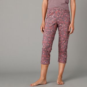 Blancheporte 3/4 pyžamové nohavice s potlačou kvetín hnedosivá 50