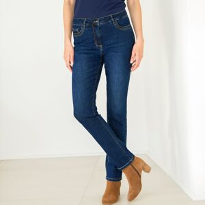 Blancheporte Rovné džínsy s výšivkami "srdiečok" denim 50