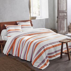 Blancheporte Prikrývka na posteľ s tkanými pruhmi oranžová/fialová prehoz 180x240cm