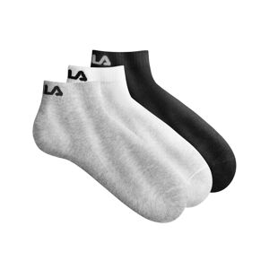 Blancheporte Súprava 3 párov krátkych ponožiek "Training" sivá+biela+čierna 39/42