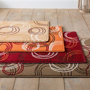 Blancheporte Kuchynský koberec s potlačou kruhov oranžová 60x110cm