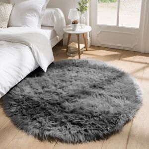 Blancheporte Okrúhly koberec s vysokým vlasom sivá pr.70cm