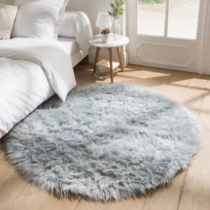 Blancheporte Okrúhly koberec s dlhým vlasom ľadovomodrá pr. 140 cm