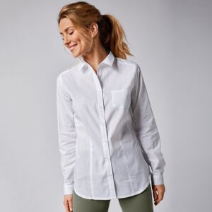 Blancheporte Jednofarebná košeľová blúzka, bavlna biela 38