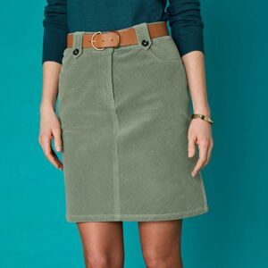 Blancheporte Menčestrová krátka sukňa zelená 50