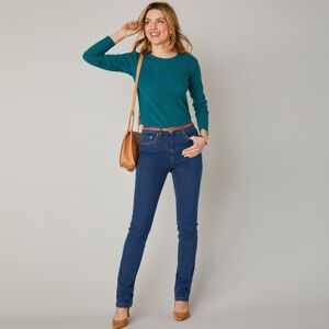 Blancheporte Strečové rovné džínsy, stredná postava tmavomodrá 50