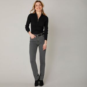 Blancheporte Strečové rovné džínsy, stredná postava tmavosivá 50
