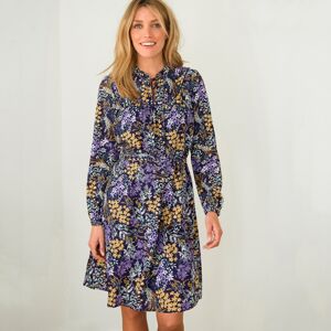 Blancheporte Rovné šaty s potlačou a hebkou lemovkou fialová/lila 48
